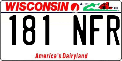 WI license plate 181NFR