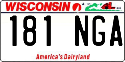 WI license plate 181NGA