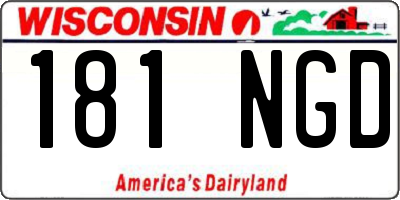 WI license plate 181NGD