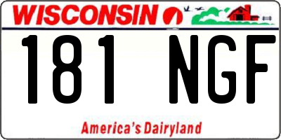 WI license plate 181NGF