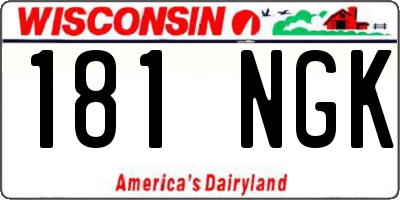 WI license plate 181NGK