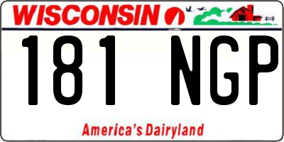 WI license plate 181NGP