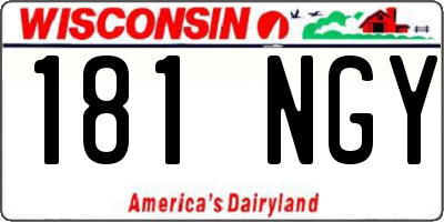 WI license plate 181NGY