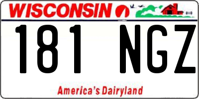WI license plate 181NGZ