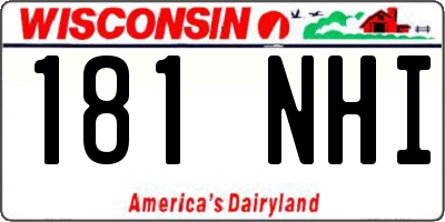 WI license plate 181NHI