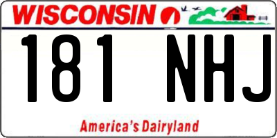 WI license plate 181NHJ