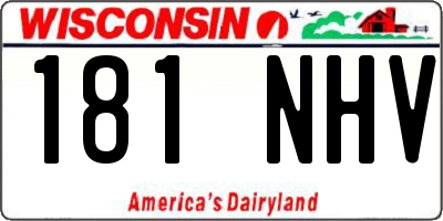 WI license plate 181NHV