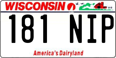 WI license plate 181NIP
