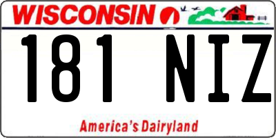 WI license plate 181NIZ