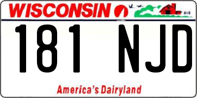 WI license plate 181NJD