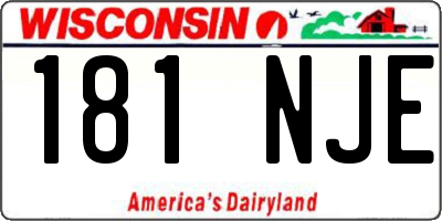 WI license plate 181NJE