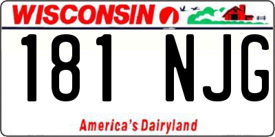 WI license plate 181NJG