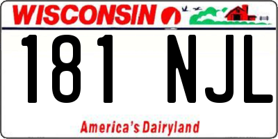 WI license plate 181NJL