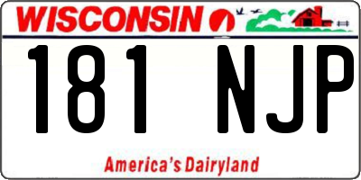 WI license plate 181NJP