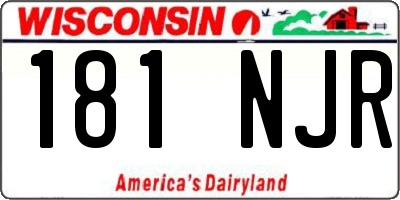WI license plate 181NJR
