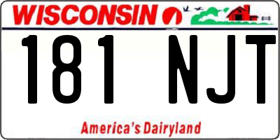 WI license plate 181NJT