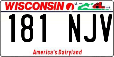 WI license plate 181NJV