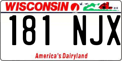 WI license plate 181NJX