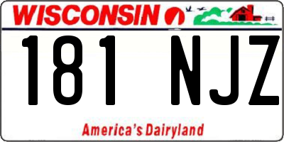 WI license plate 181NJZ