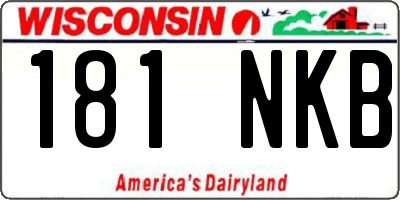 WI license plate 181NKB