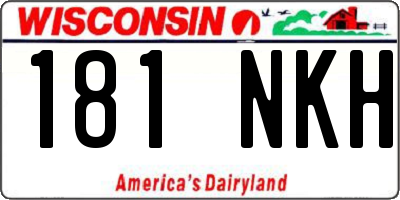 WI license plate 181NKH