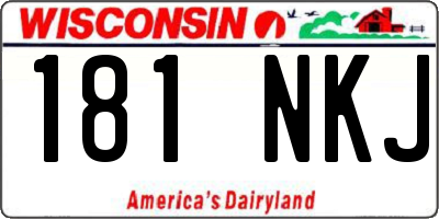 WI license plate 181NKJ