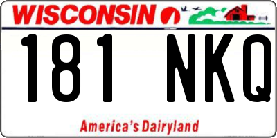 WI license plate 181NKQ