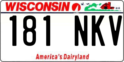 WI license plate 181NKV