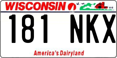 WI license plate 181NKX