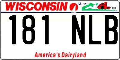 WI license plate 181NLB
