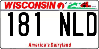 WI license plate 181NLD