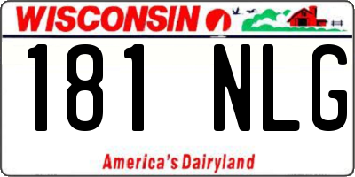 WI license plate 181NLG