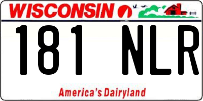 WI license plate 181NLR