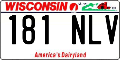 WI license plate 181NLV
