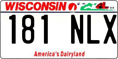 WI license plate 181NLX