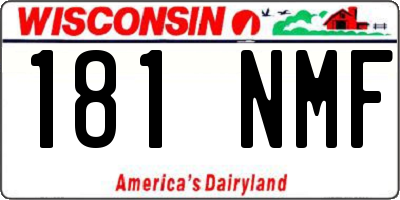 WI license plate 181NMF