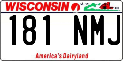 WI license plate 181NMJ