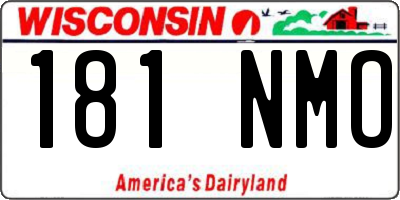 WI license plate 181NMO