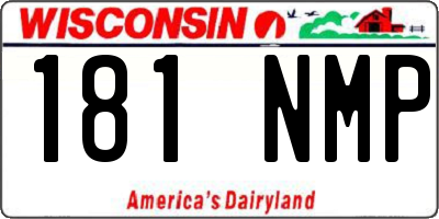 WI license plate 181NMP