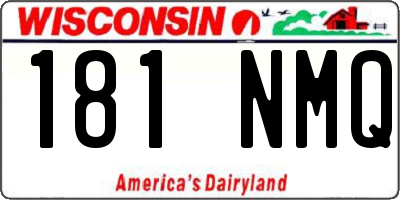 WI license plate 181NMQ
