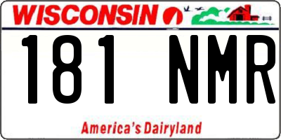 WI license plate 181NMR