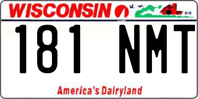 WI license plate 181NMT