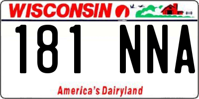WI license plate 181NNA