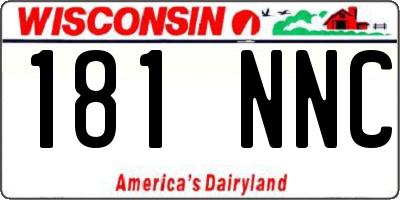 WI license plate 181NNC