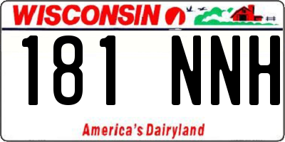 WI license plate 181NNH