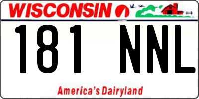 WI license plate 181NNL