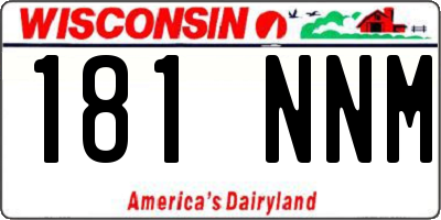 WI license plate 181NNM