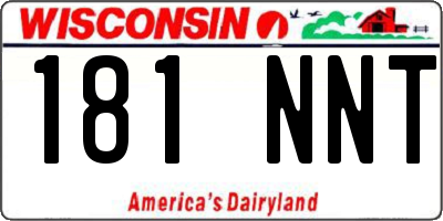 WI license plate 181NNT