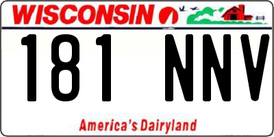 WI license plate 181NNV