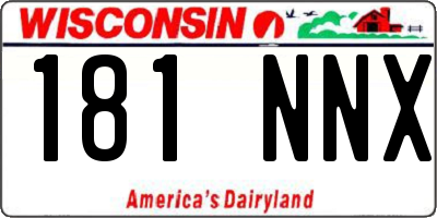 WI license plate 181NNX